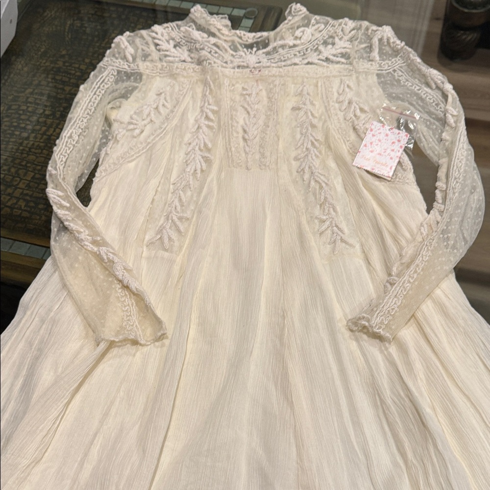 Free People Cream Lace dress